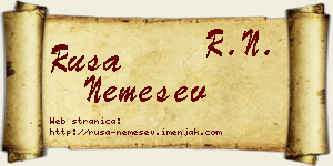 Rusa Nemešev vizit kartica